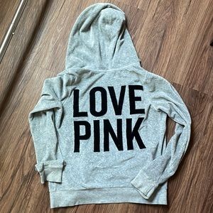 Love Pink gray zip up